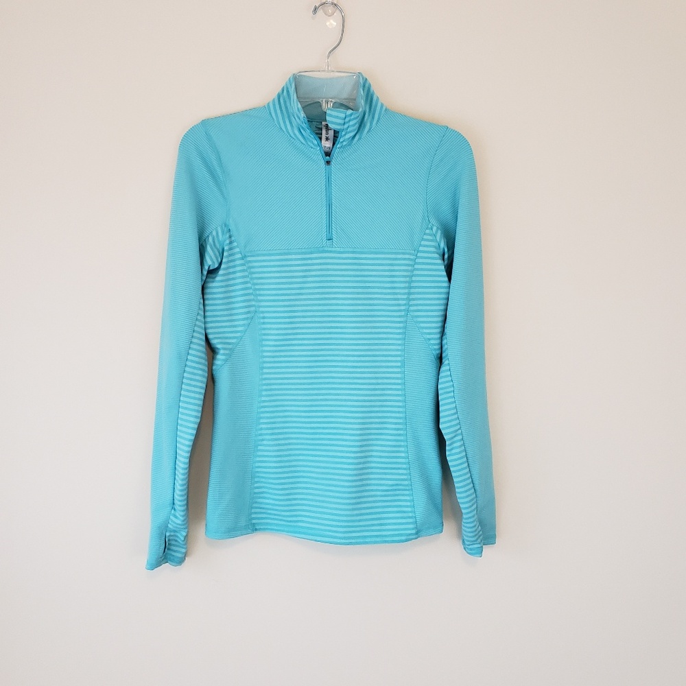 Kyodan Mint Light Blue Athletic Quarter Zip Pullover Running Top Turquoise XS